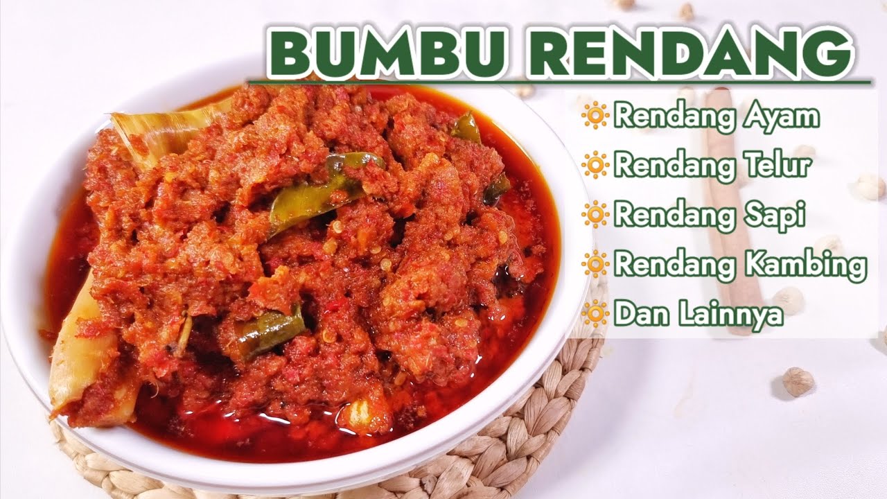 BUMBU RENDANG UNTUK 2 KILO DAGING  -- RESEP BUMBU RENDAN ENAK PRAKTIS DAN SERBAGUNA