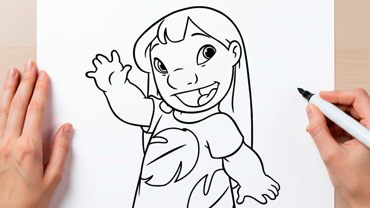 COMO DESENHAR A LILO DE LILO E STITCH
