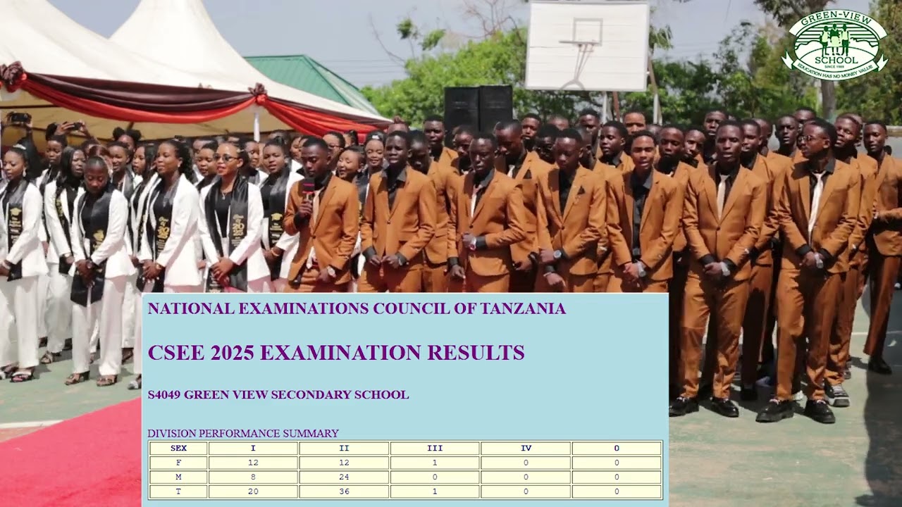 GREEN VIEW SECONDARY SCHOOL FORM 4 NECTA RESULT 2025