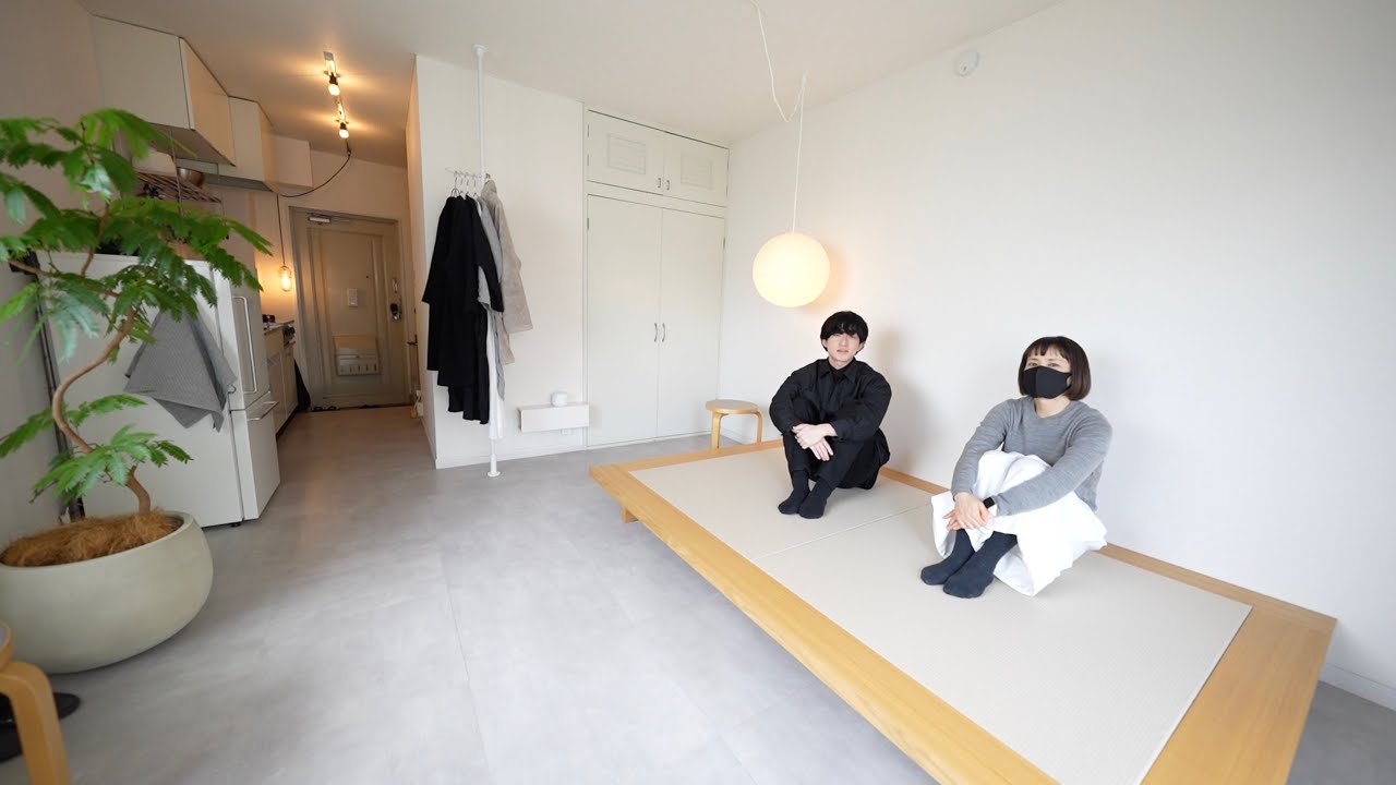 【ルームツアー】ミニマルx畳ベッドで小さな部屋を広く。モノを持たない女性のワンルーム生活【ミニマリスト1人暮らし】
