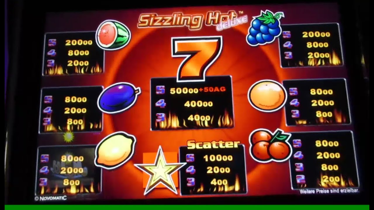 Sizzling Hot Deluxe Risikospiel am Novoline Spielautomat auf 2&euro; Fach! Kartenrisiko & Leiter