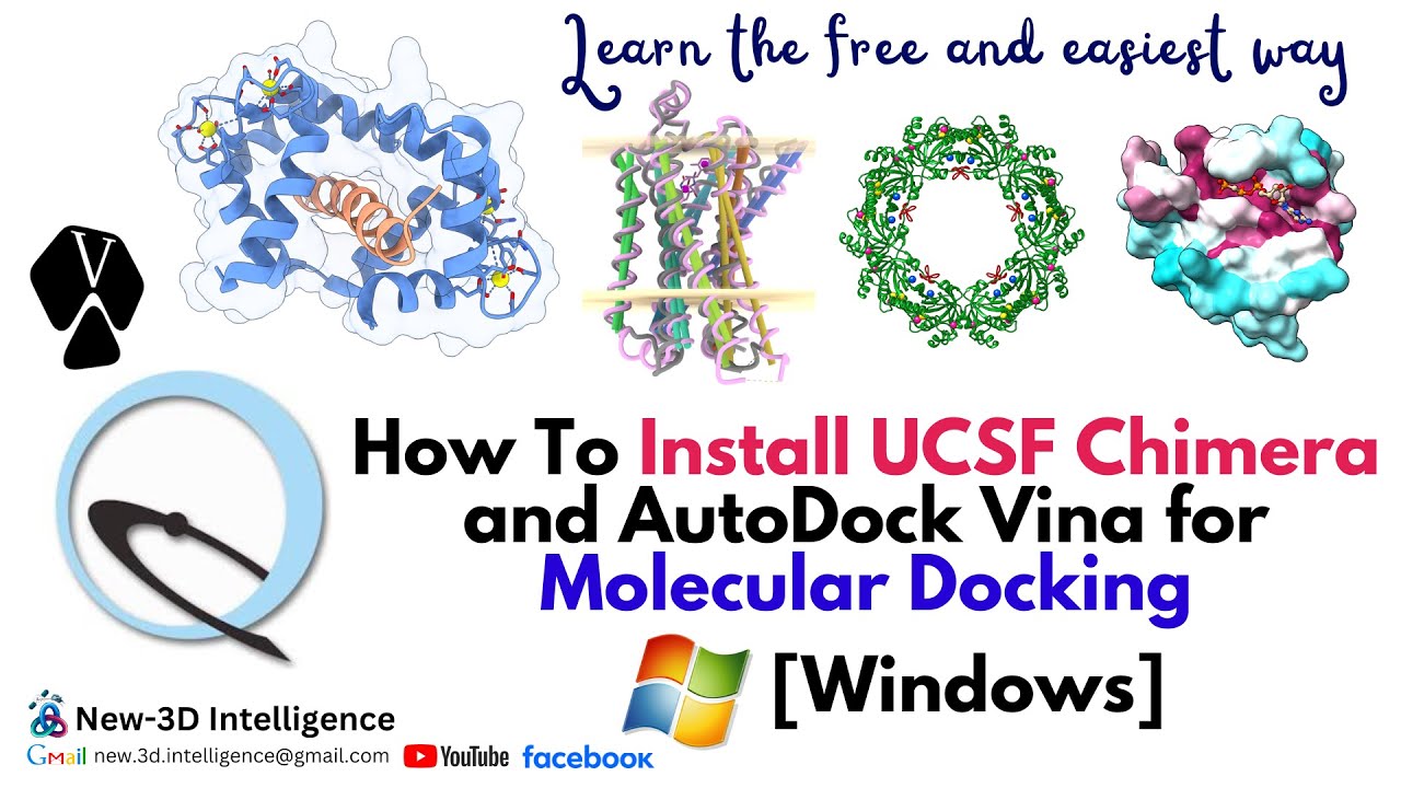 How to Install UCSF Chimera and AutoDock Vina for Molecular Docking [Windows]