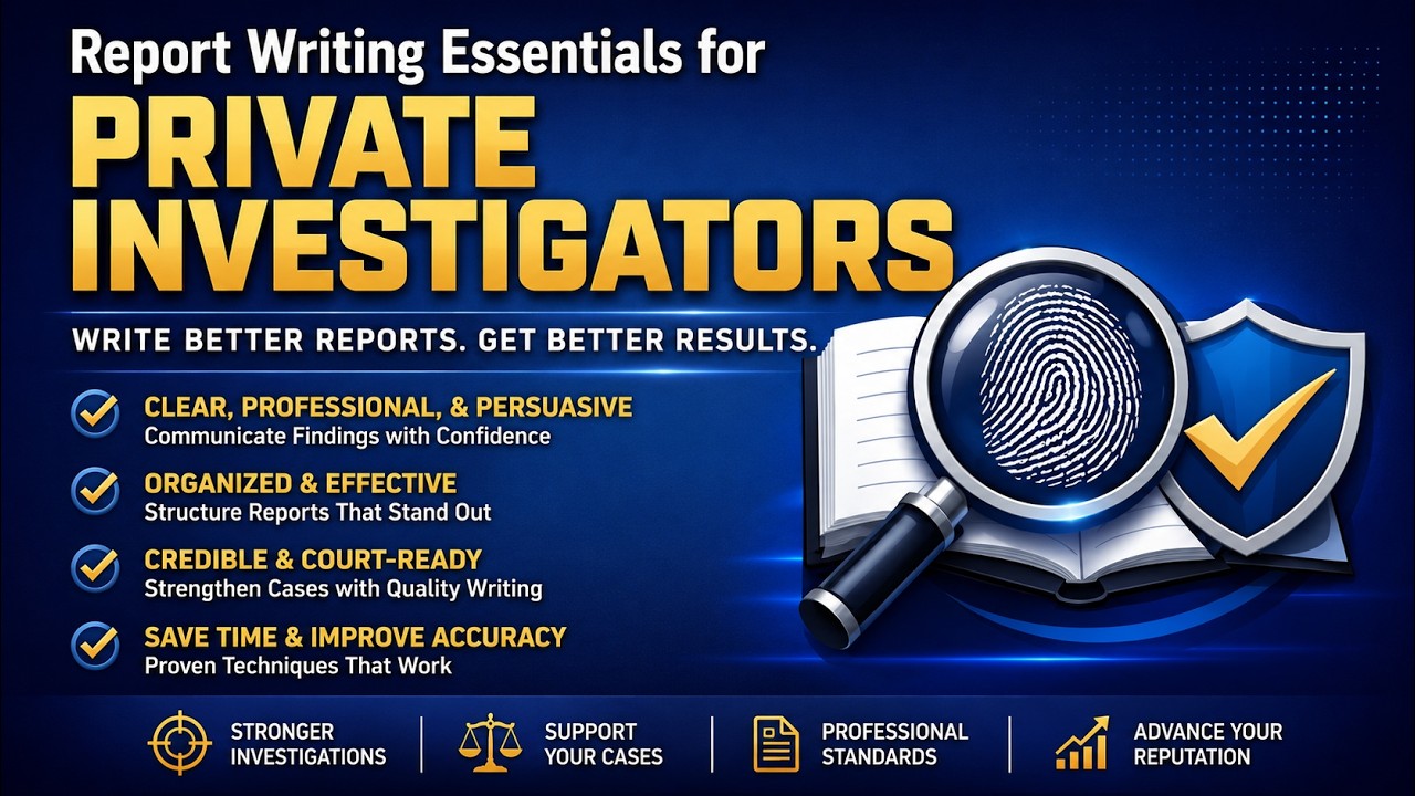 Report Writing Essentials for Private Investigators