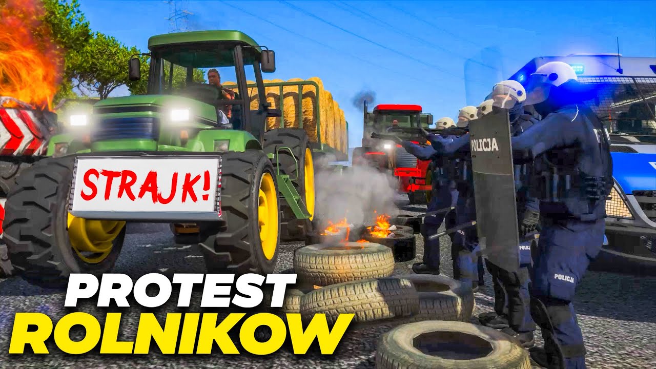 Polska Policja - STRAJK ROLNIKÓW💀| Oddziały Prewencji Policji | LSPDFR