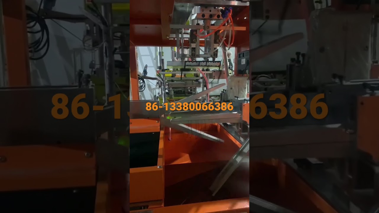 Full-automatic pricking hang tag string machine #automatic #hangtags #machine #technology