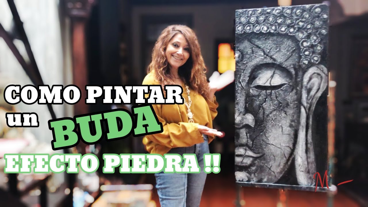 Como pintar un BUDA, EFECTO PIEDRA !! fácil y rápido 😜