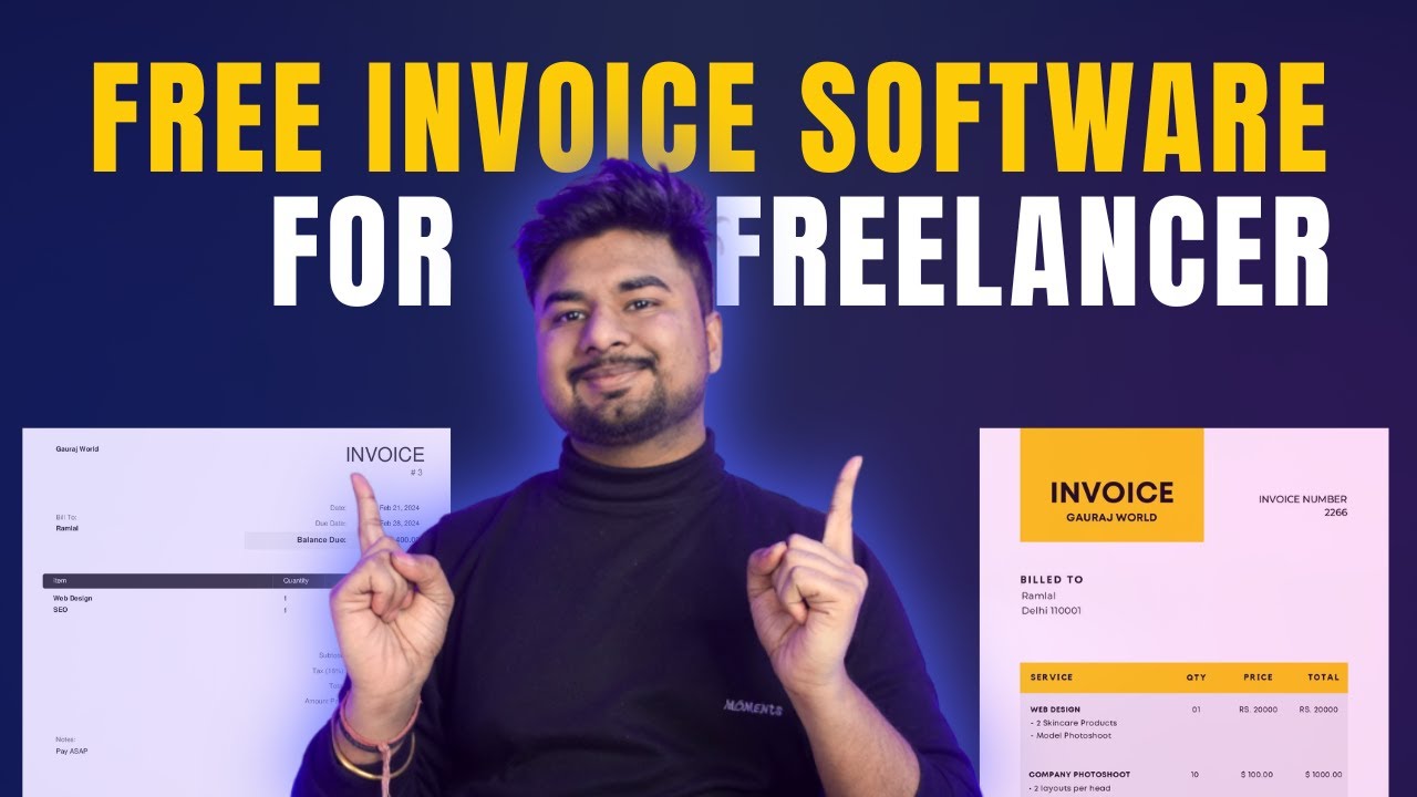 3 BEST FREE Invoice Software for Freelancers (Including Canva & Razorpay!) | Gauraj World