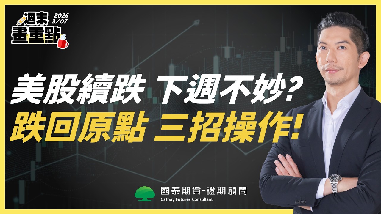 【週末畫重點｜2026.03.7】美股續跌 台股下週不妙？跌回開春原點 三招操作！ #週末畫重點 #投資 #操盤