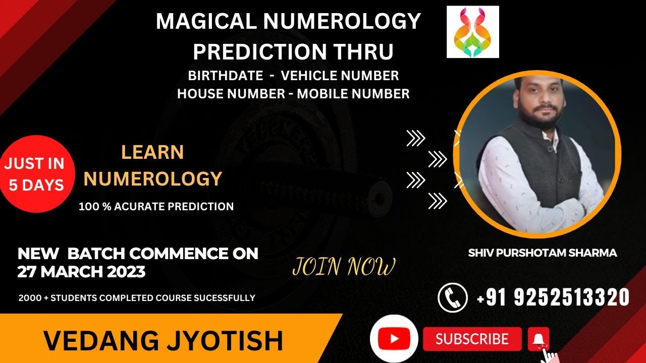Magical Numerology Prediction Thru Birthdate , Vehicle , House and Mobile Number