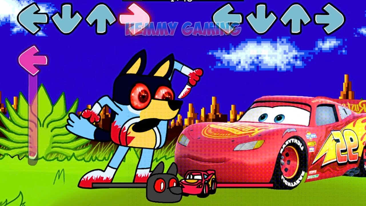FNF Bluey Spooky Full Episodes vs Pibby McQueen Sings Chasing | FNF Mods