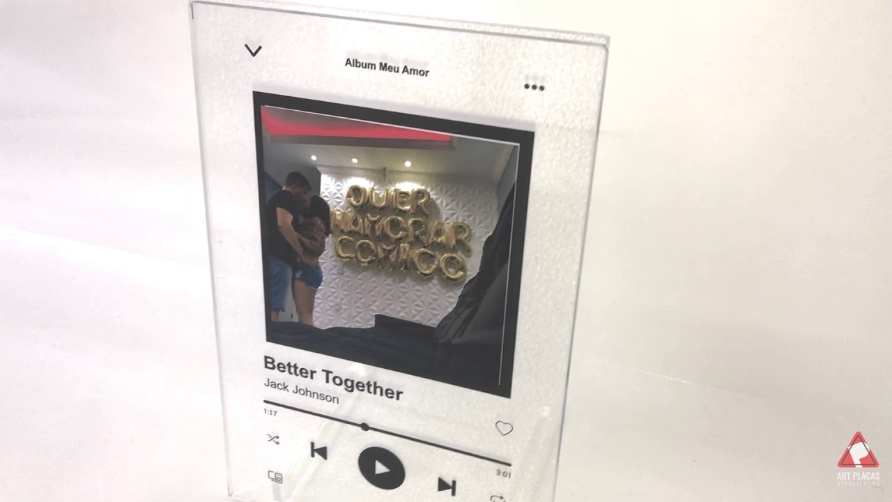 Quadro do Spotify Personalizado em Acr&iacute;lico - Artplacas