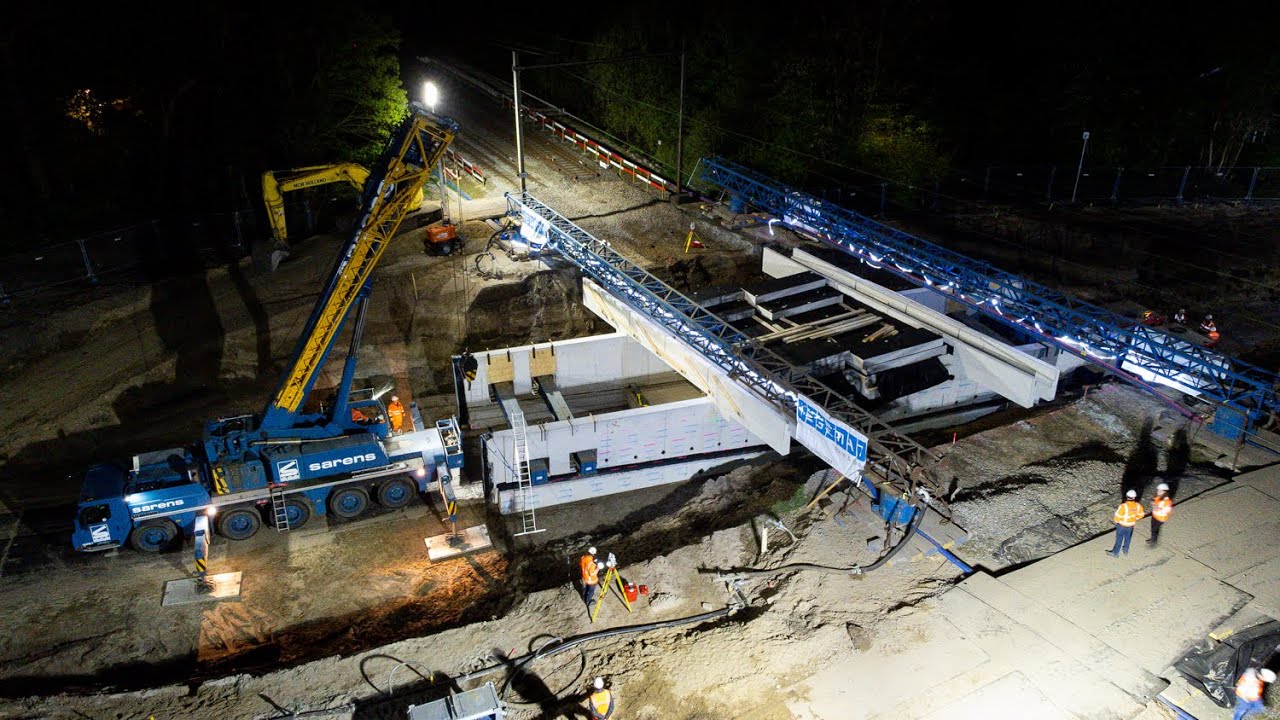 Timelapse inrijden fiets- en voetgangerstunnel Olst