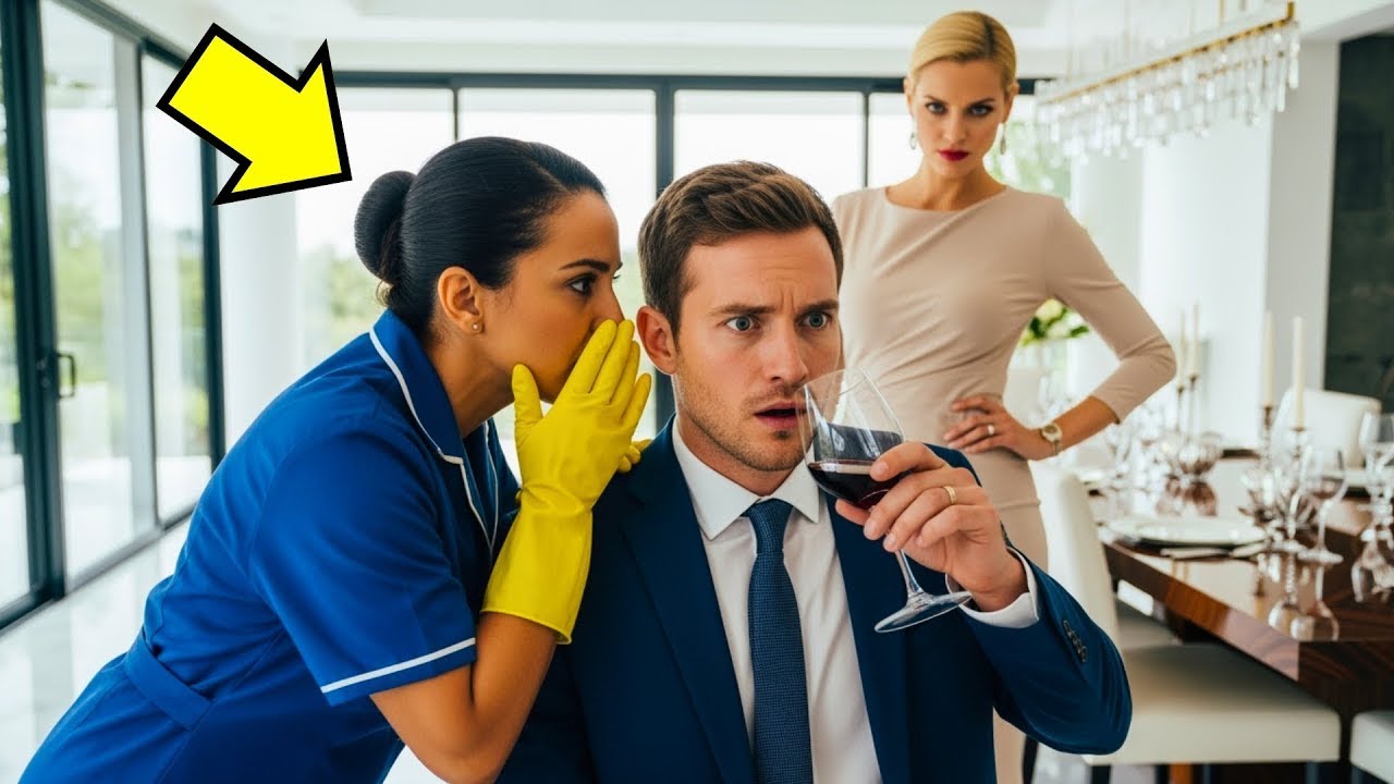 FAXINEIRA SUSSURROU  'NÃO BEBA ISSO'  E O BILIONÁRIO GELOU