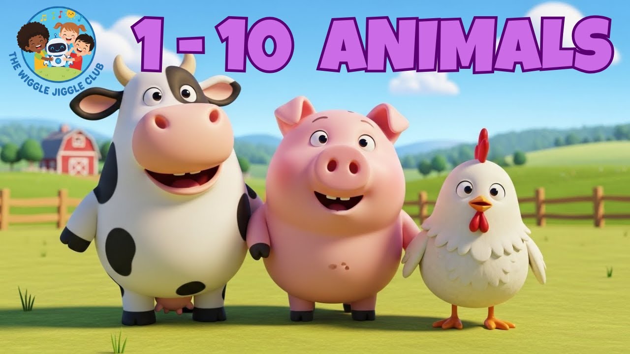 Counting Animals on the Farm Song | Learn to Count 1-10 with Farm Animals 🐴🐷