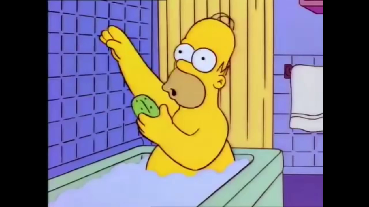 Bart hits Homer with a chair but it's Snake's death scream