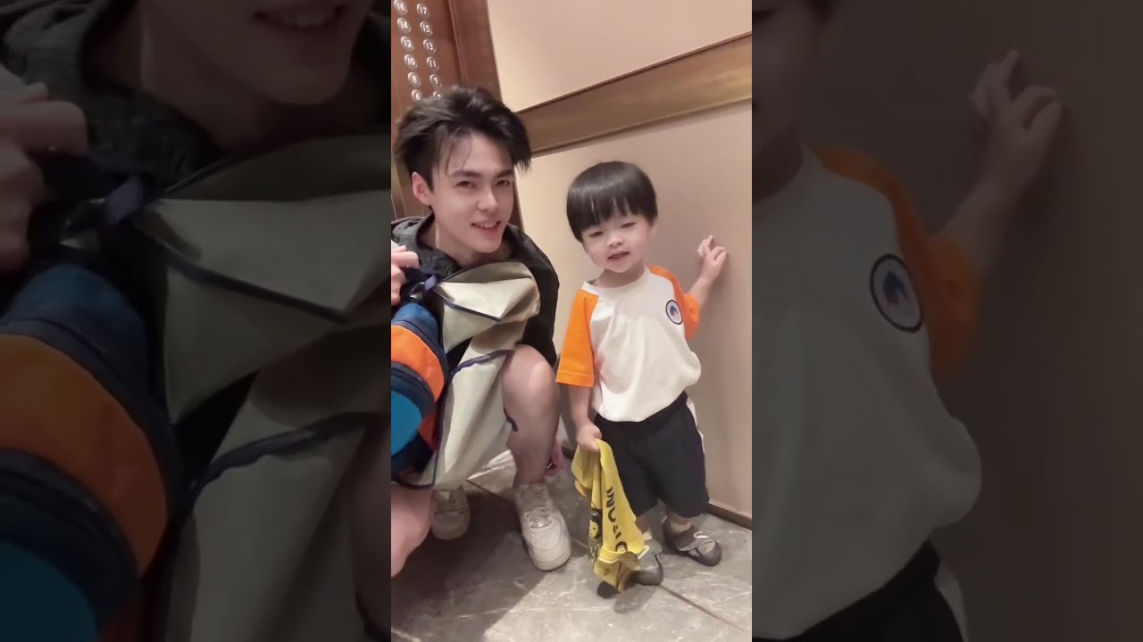 潘爸早上送leye宝宝上学喊“我爱我的幼儿园”，洗脑乐宝超搞笑！虽然小但不傻，他还摇头！潘爸乐爷vlog｜baby leye & pan #dadlife #babyboy #family #baby