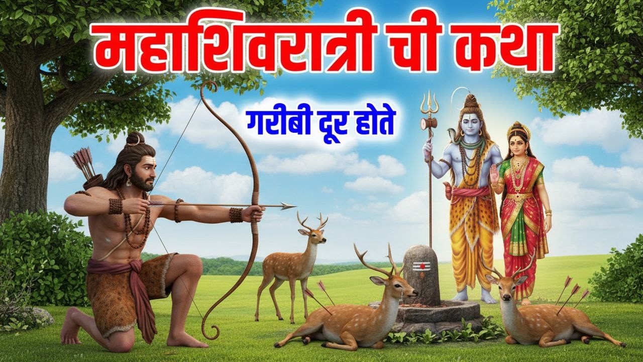 महाशिवरात्री ची कथा ऐकल्याने गरिबी दूर होते #bhakti #marathikatha #mahadev #mahashivratri #shiv