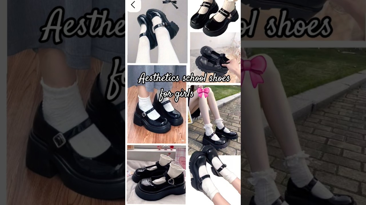 ✨️aesthetics #school shoes for# girls #in all over the pintrest @moon_sun🎀✨️