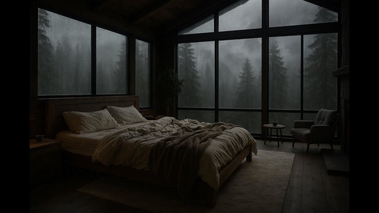 Rain with Thunder SoundsㅣASMR Rain for Sleep, Study and Relaxation, Meditation | White Noise