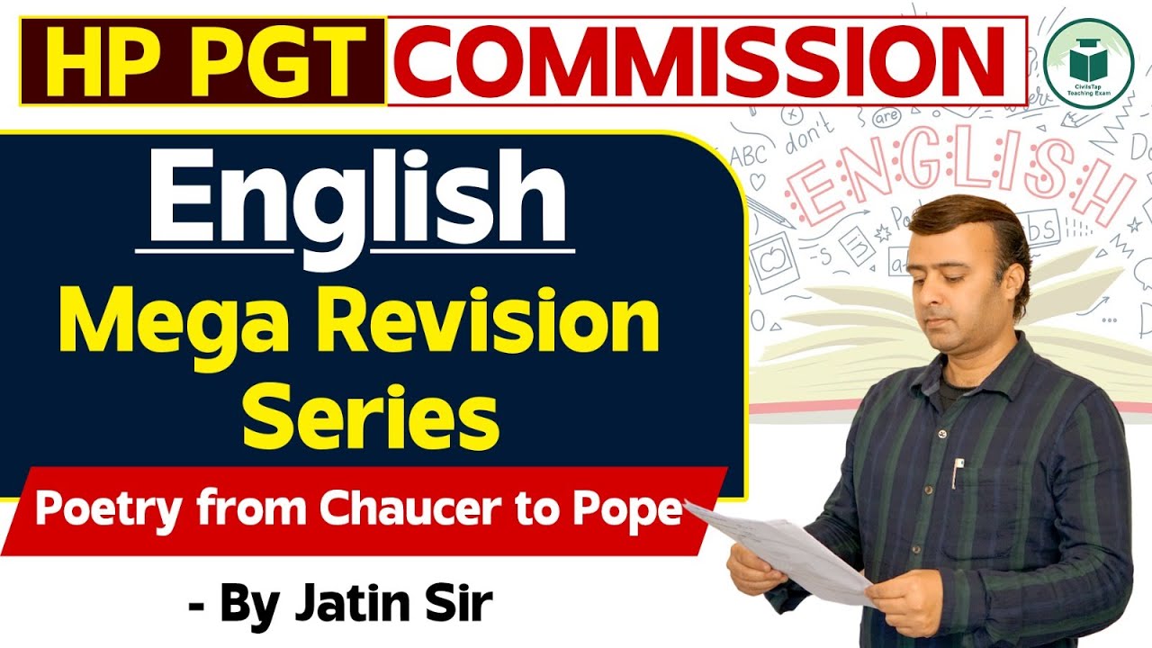 HP PGT Commission | English - Poetry From Chaucer to Pope | Revision Classes | HP PGT English Exam