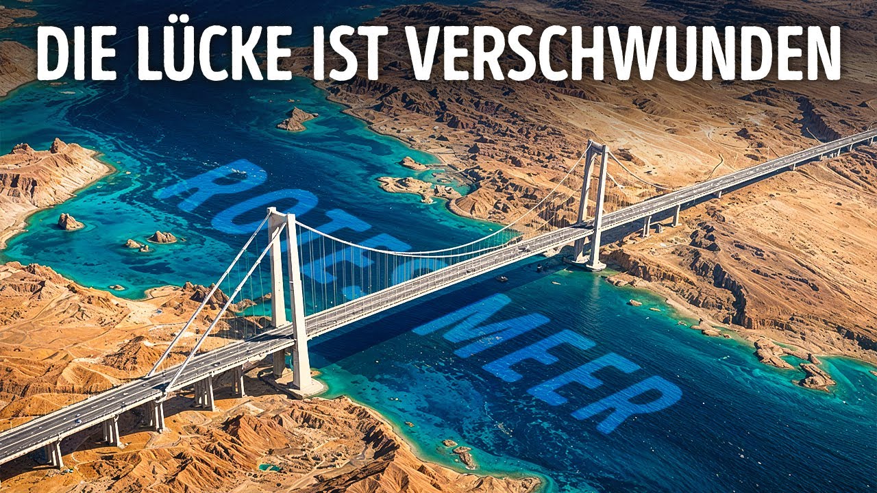 Ingenieure arbeiten an einer Brücke, die Afrika und Asien verbindet