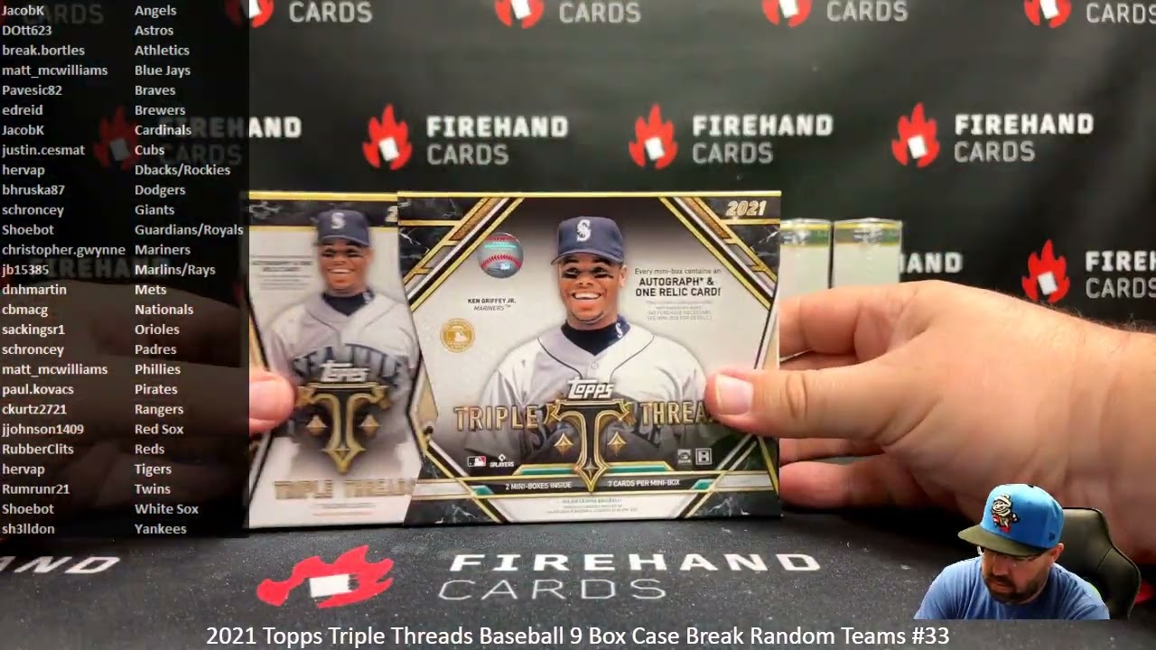 3/7/2026 2021 Topps Triple Threads Baseball 9 Box Case Break Random Teams #33