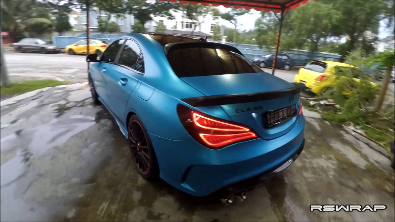 Satin Ocean Shimmer Mercedes CLA45 AMG