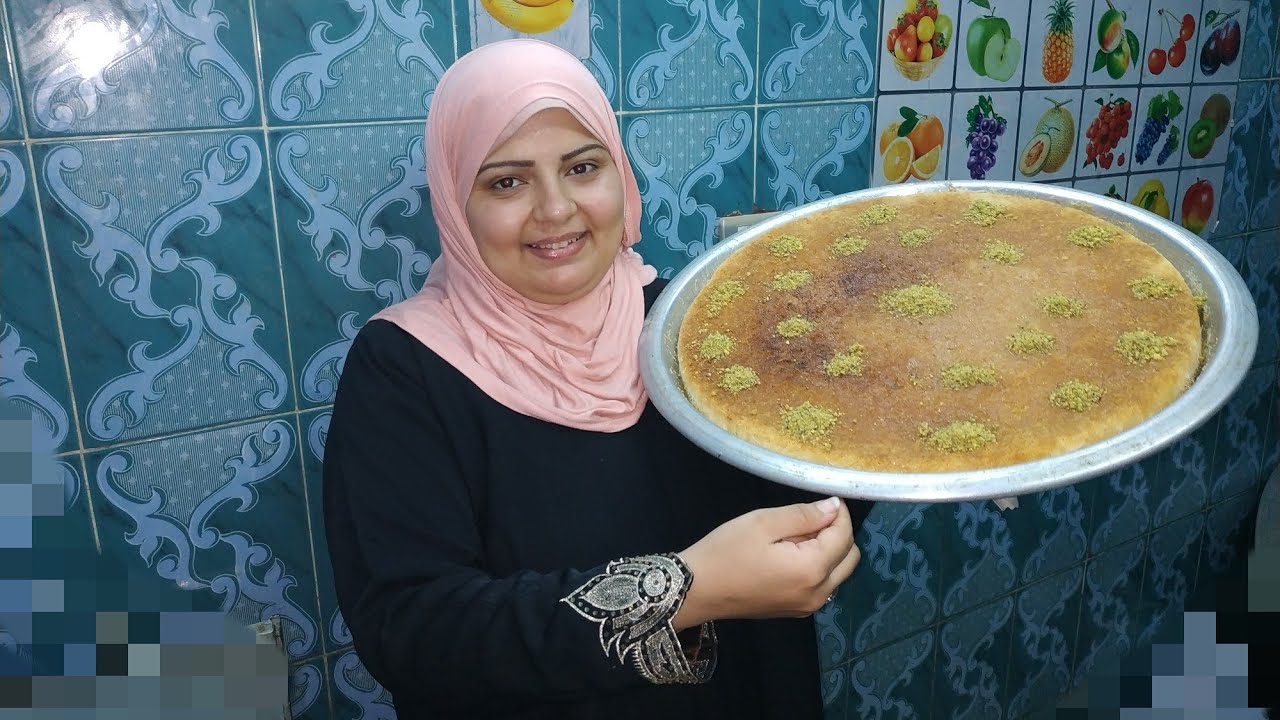 اكبر صينيه كنافه بالكريمه ومن فات قديمه تاه