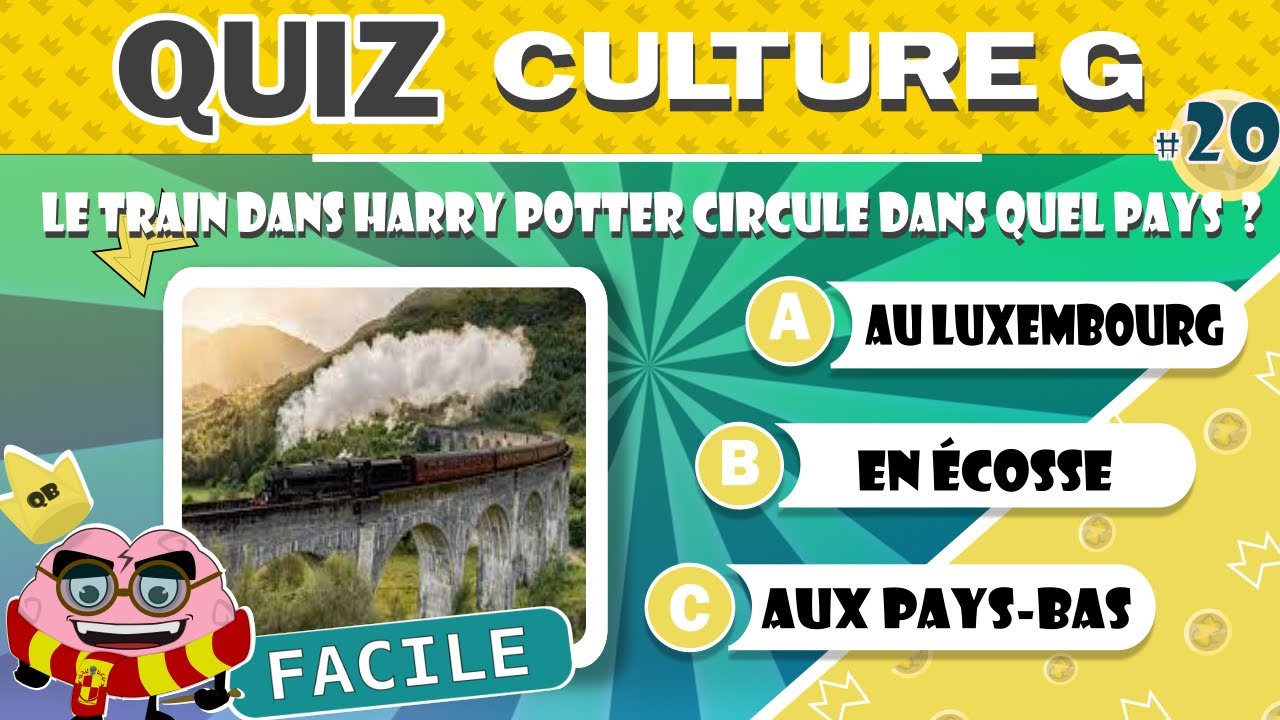 Quiz - CULTURE GENERALE #20 - 20 Questions FACILES