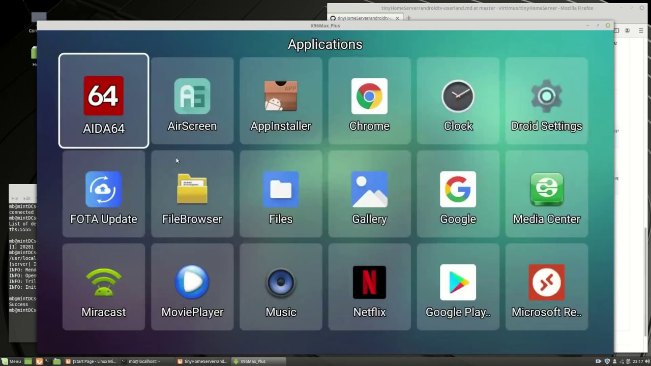 TinyHomeServer F1 UserLAnd - running Ubuntu on Android TVBox