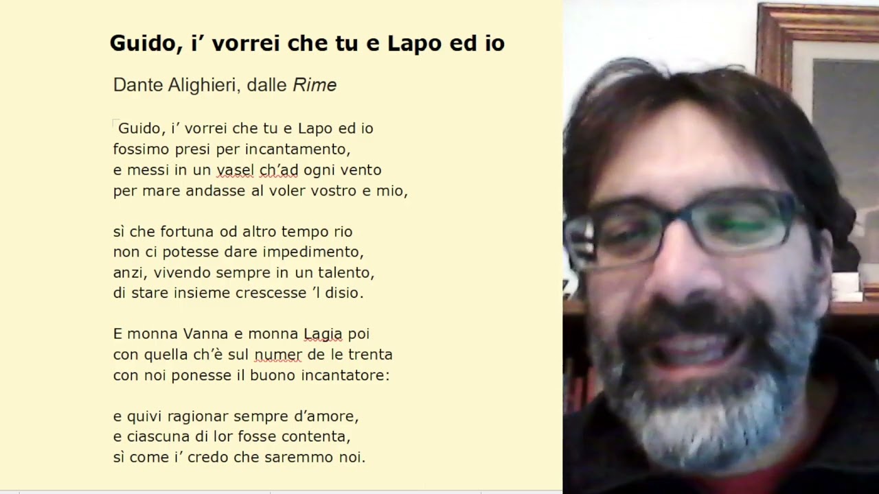 Guido, i’ vorrei che tu e Lapo ed io, di Dante Aligheri: commento.