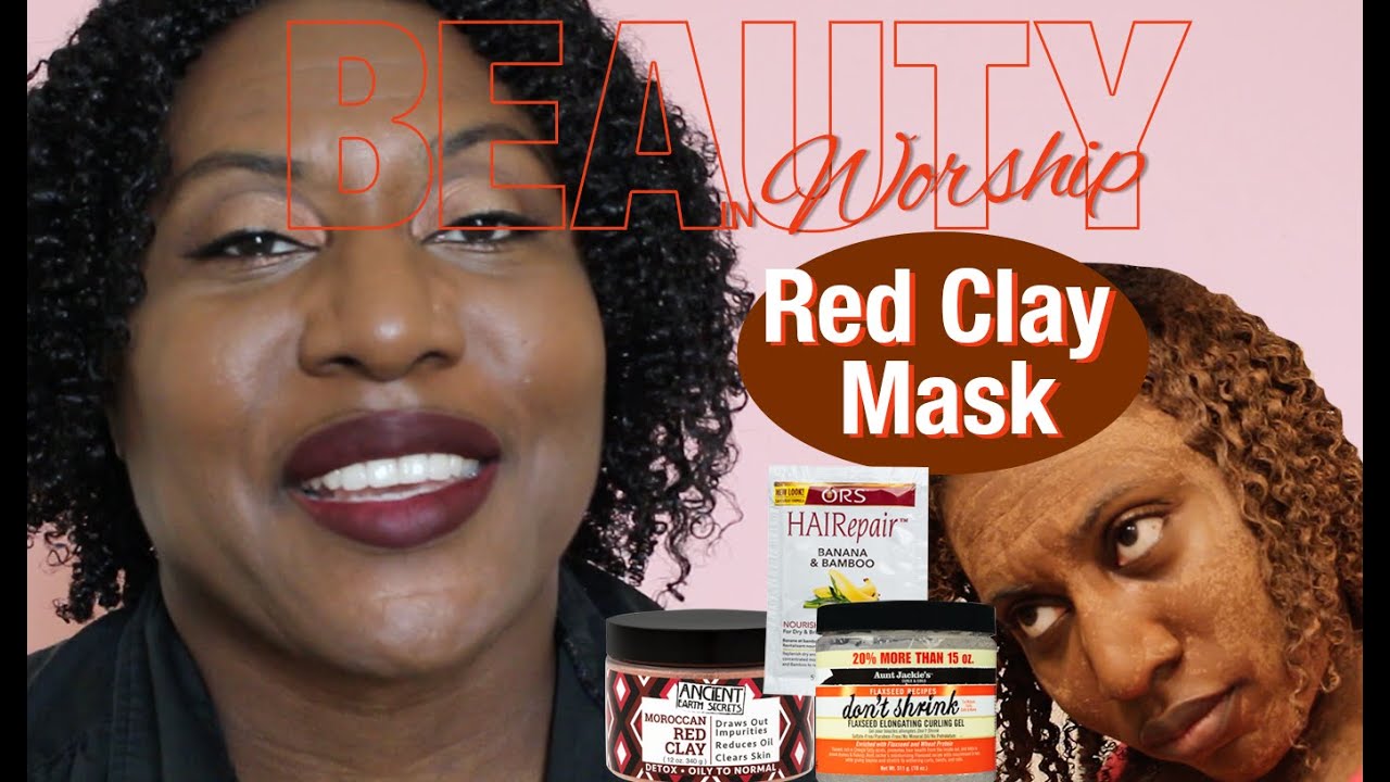 Moroccan Red Clay Mask Demo & Wash and Go with Aunt Jackie's Don't Shrink Flaxseed Gel