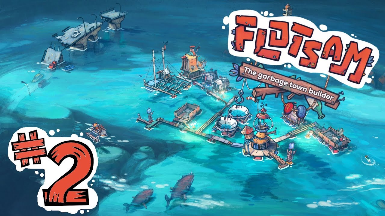 Flotsam Pl (Early Access) #2 Waterworld i Frostpunk czyli budujemy ze śmieci miasto na wodzie 🌊🏚️
