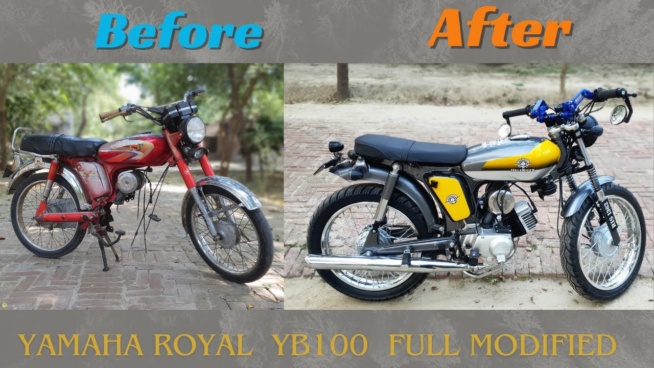 yamaha yb100 full modified design by Altaf Raja bike modification