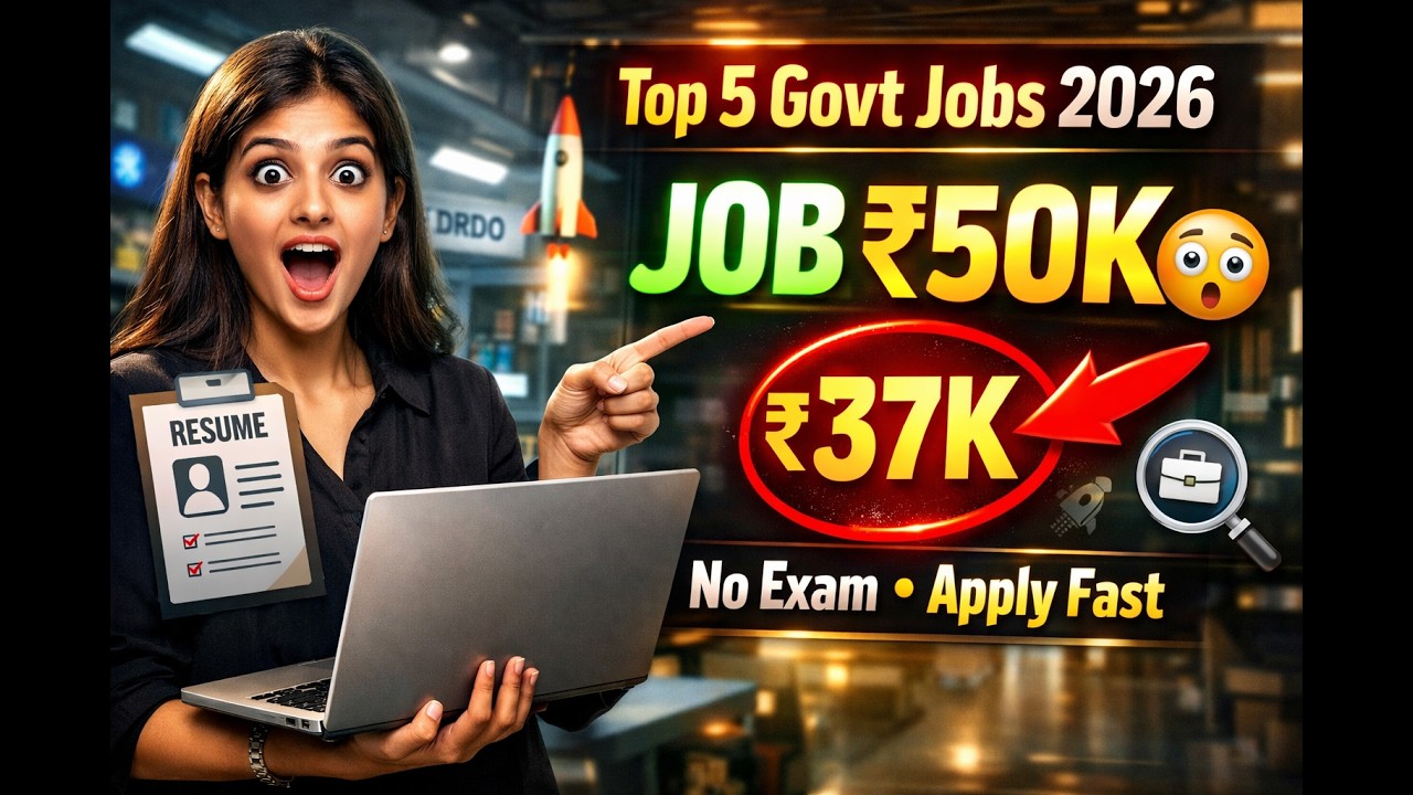 Top 5 Govt Jobs of April 2026  🔥| 😳No Exam + High Salary Jobs | Apply Before Last Date