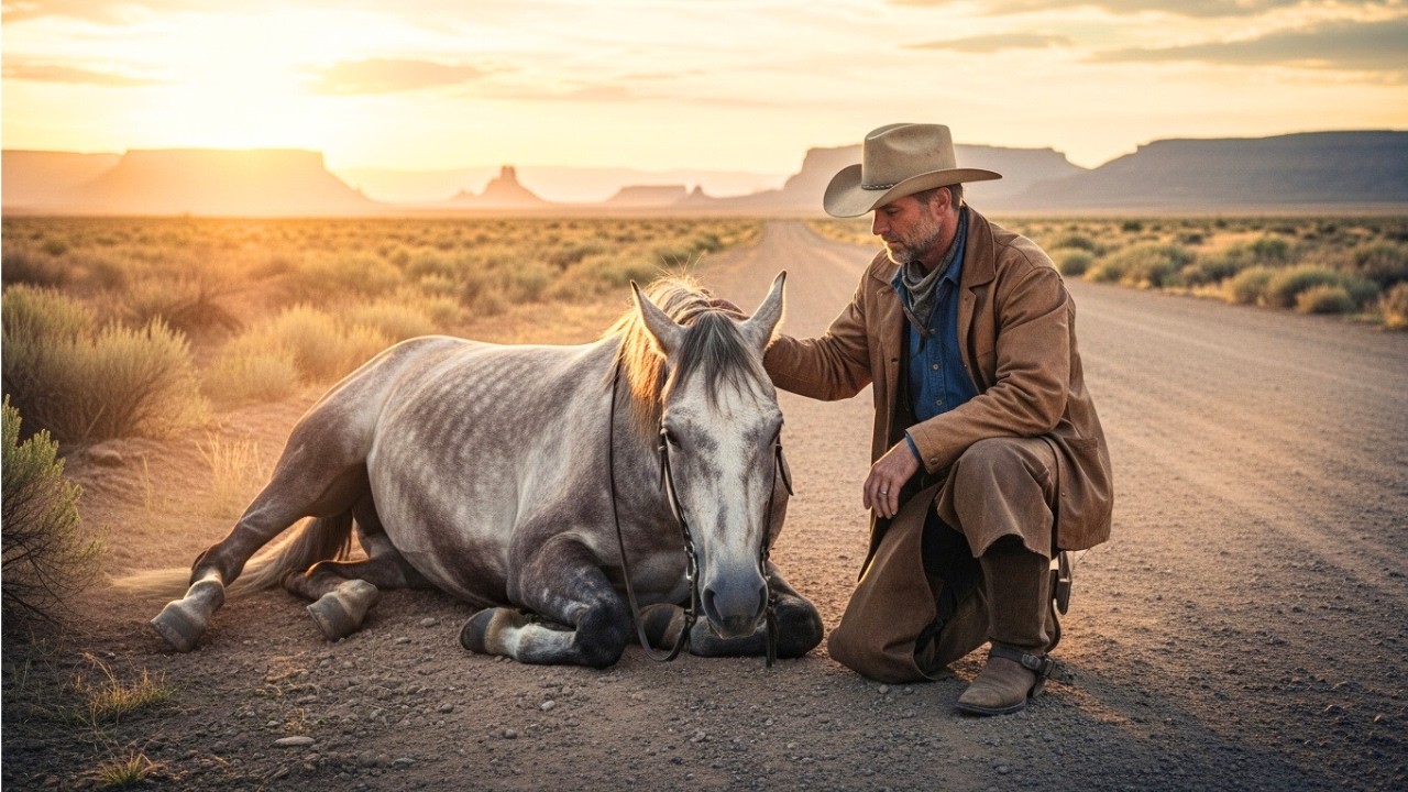 A Cowboy Found a Beaten Horse on the Trail and Refused to Leave It Behind