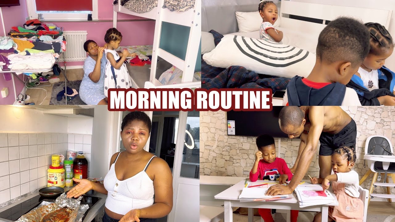 OUR MORNING ROUTINE + LIFE OF NIGERIAN IMMIGRANT MOTHER OF 3 KIDS. COOKING AND CARING FOR MY HOME