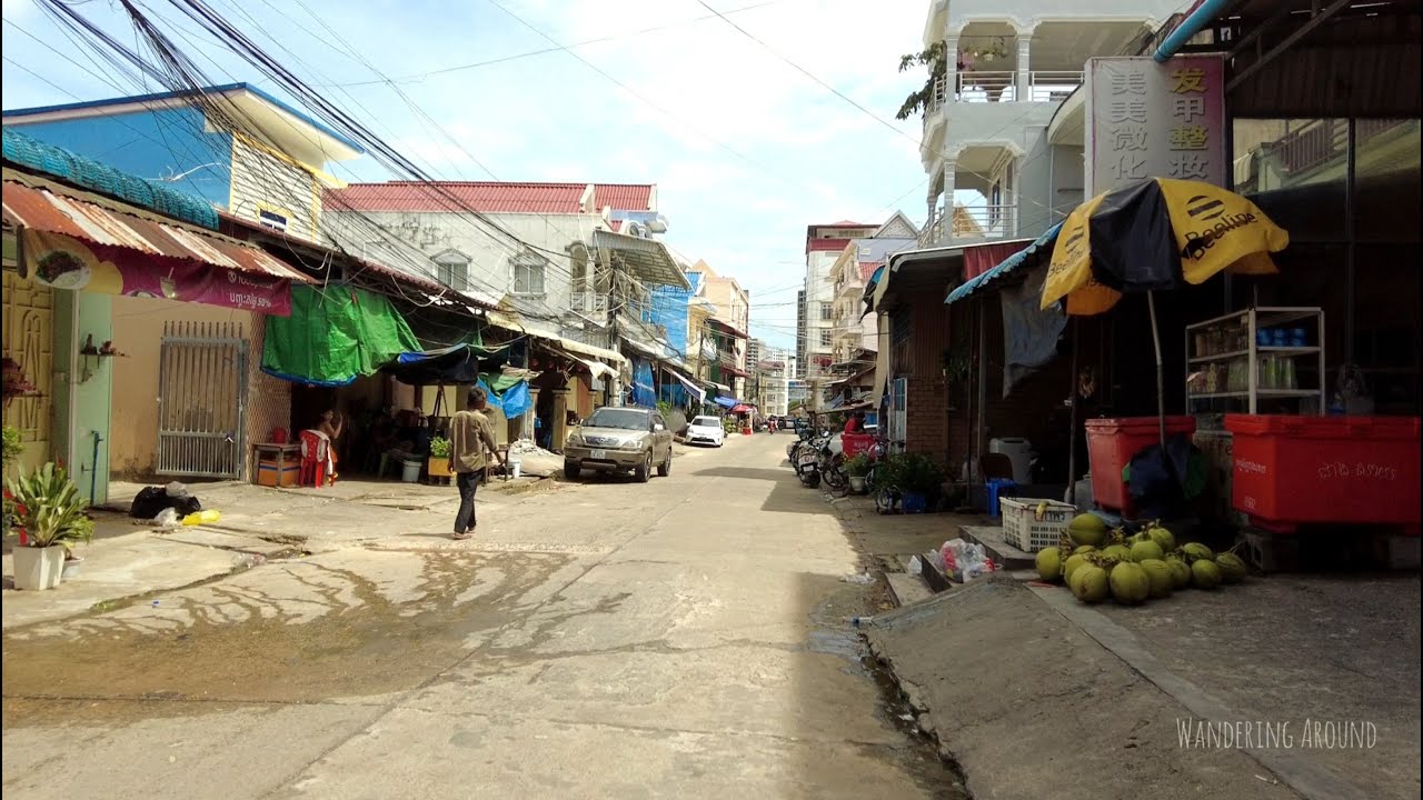 Sihanoukville Daytime Walking - Blue Mountain to Serendipity Beach 2022,Part #1