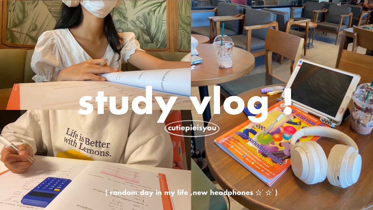 / study vlog (10) / random day in my life,เรียนพิเศษ,unboxing new headphones! 🌟