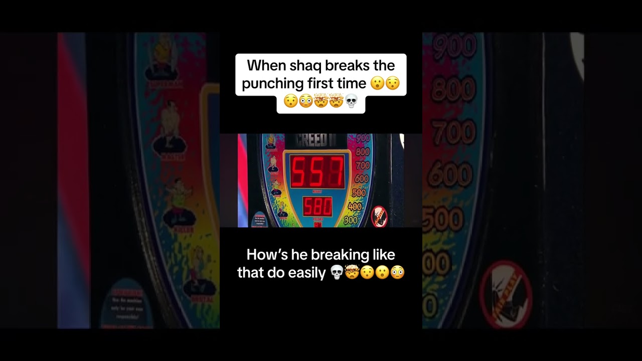 Shaquille O’Neal Turns BEAST Mode 💪 Punch Machine Shattered! 