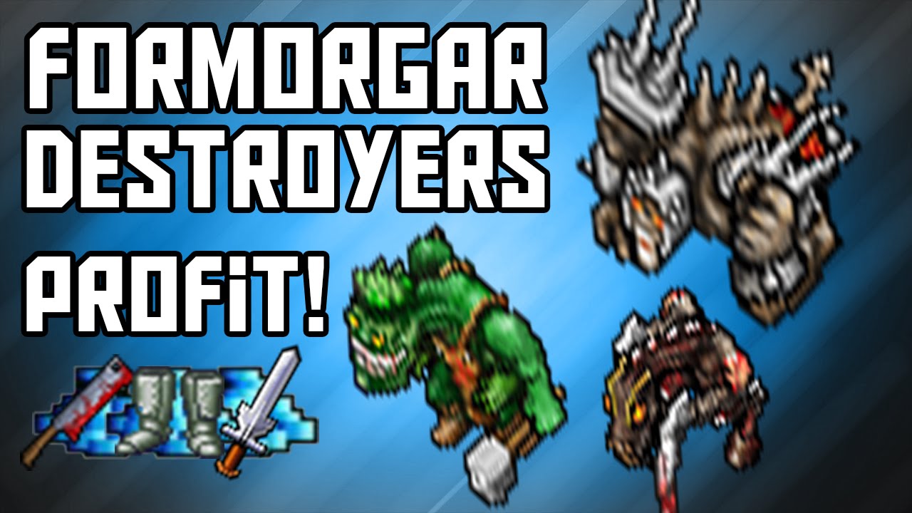 [Tibia Where to Hunt &ndash; RP 120+] Formorgar Destroyers (300-400k/hr @ 125)