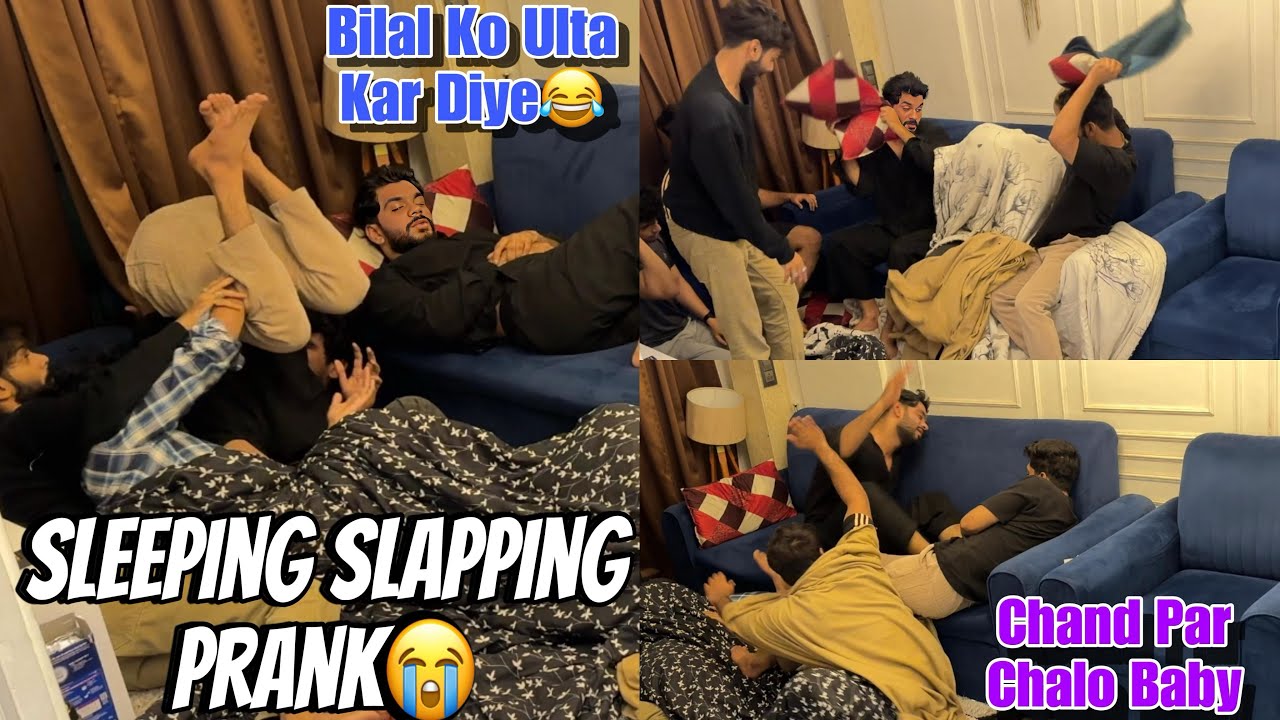 Sleeping Slapping Prank😭Face Hua Laal | Chand Pe chlo Baby | AALTU FALTU |