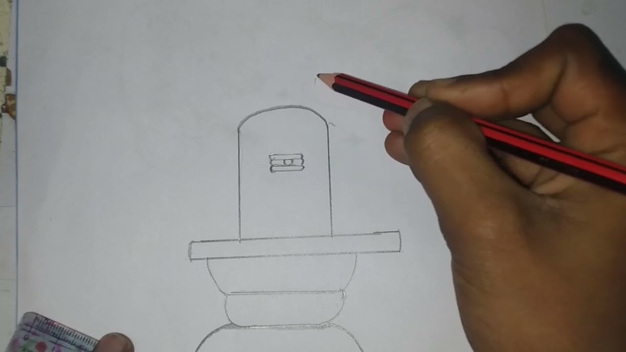 Shivling drawing simple art step to step