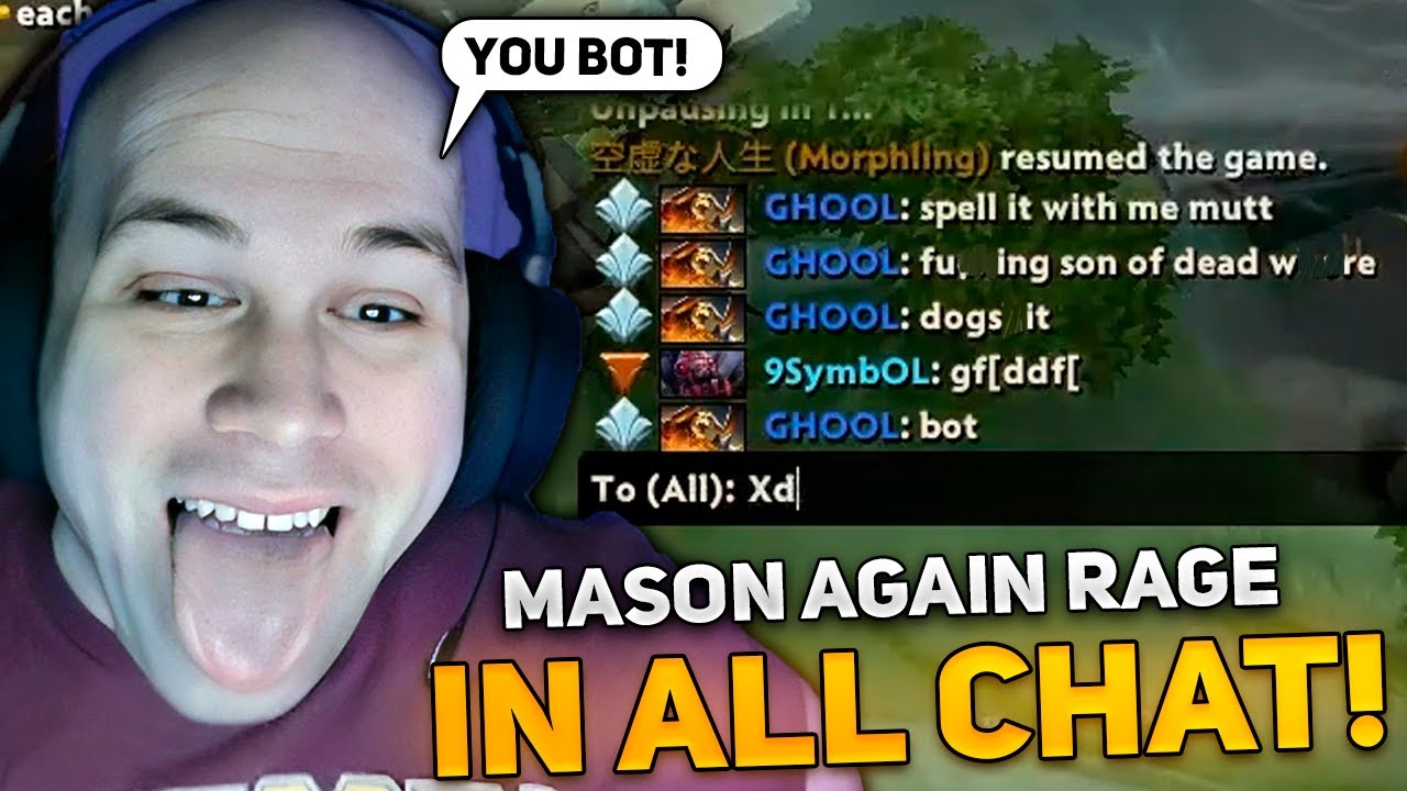 MASON AGAIN RAGE in ALL CHAT! | MASAO plays on CLINKZ CARRY 10K MMR!