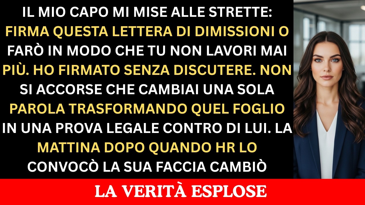 Sono stato intimidito a firmare la lettera di dimissioni, ma quello che ho firmato era altro