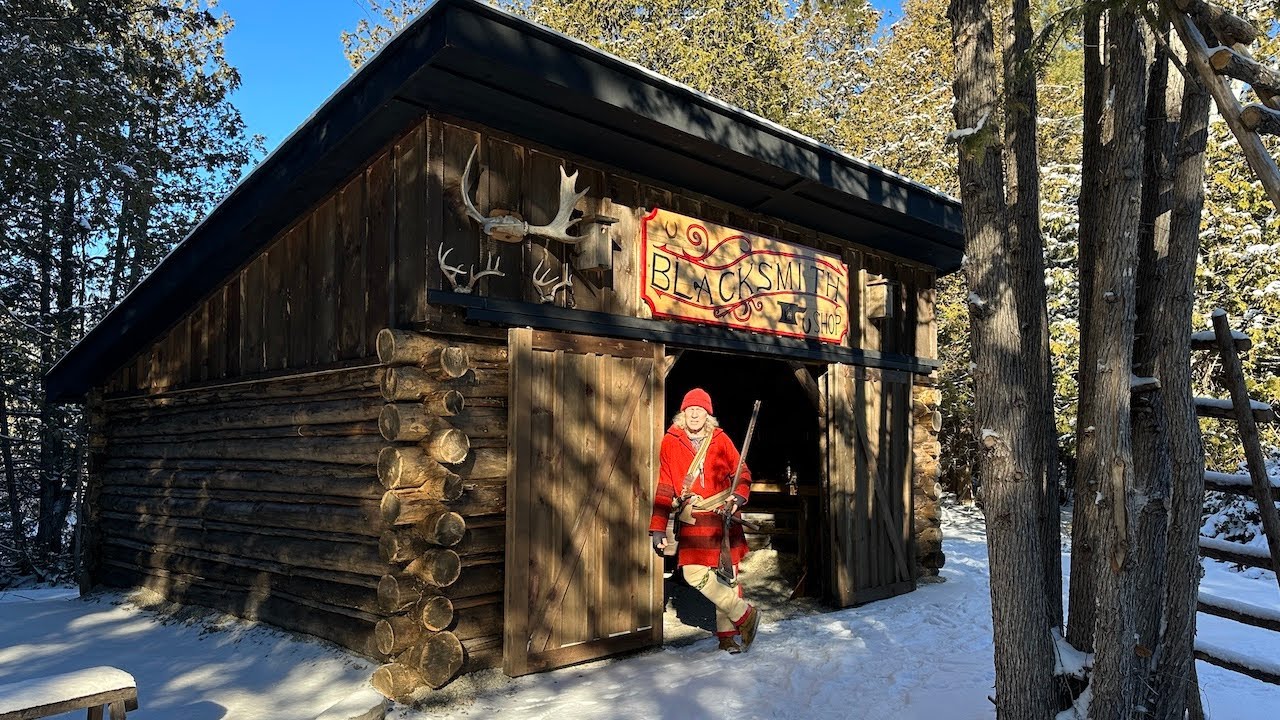 Log Cabin Blacksmith Shop Build, Start to Finish  | 1800s | HISTORY | PIONEER | REENACTING |