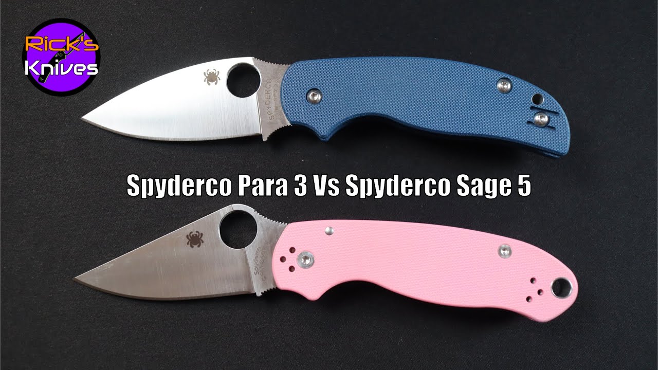 Spyderco Para 3 против Spyderco Sage 5