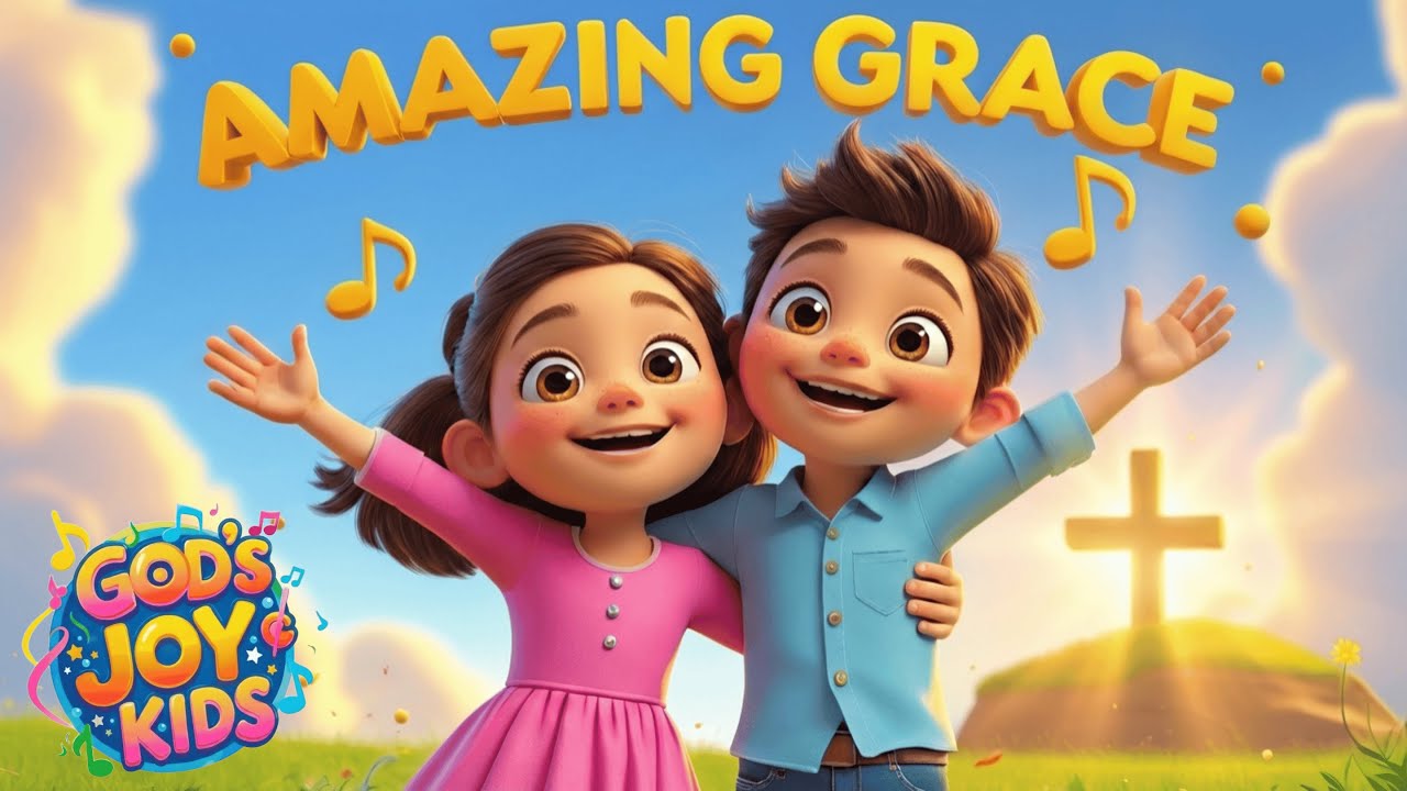 Amazing Grace | Beautiful Christian Worship Song for Kids | Sunday School & Families