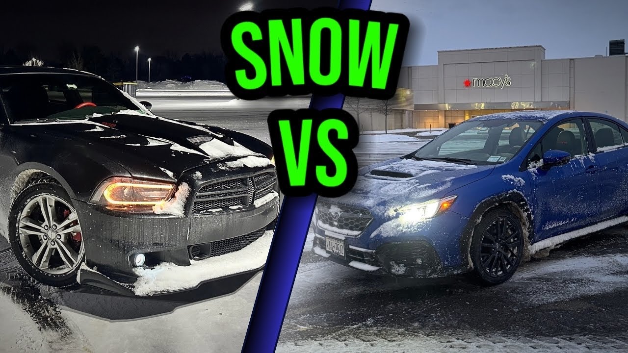 ANGRY MODE (RWD) VS AWD SNOW DRIFTING! 2014 DODGE CHARGER R/T VS 2024 SUBARU WRX ❄️🔥