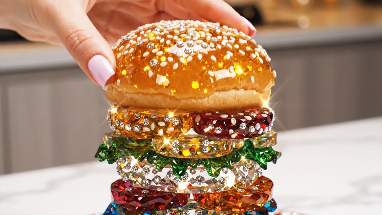 ASMR Glass Cooking | The World's Best Burger (Satisfying)